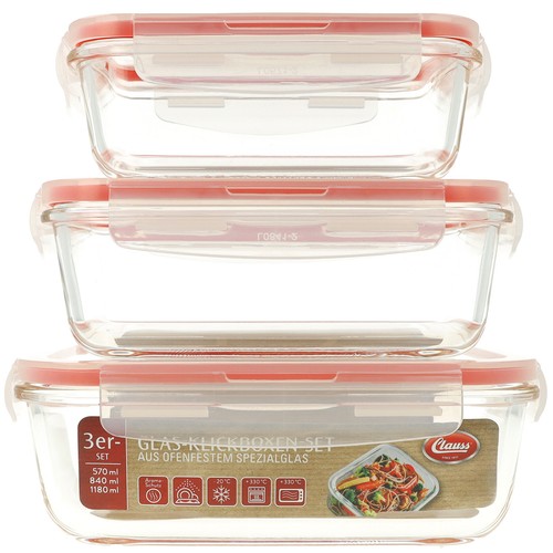 Glas klickboxen 3er - glas-klickboxen, 3er-set