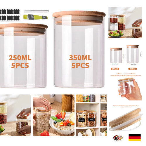 Glas vorratsdosenset 250ml - glas-vorratsdosenset,