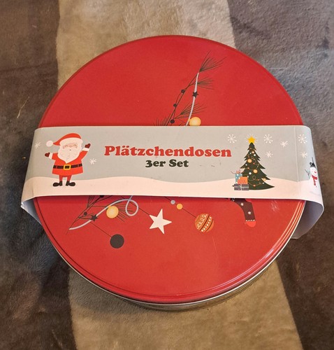 3er set plätzchendosen metall - set,