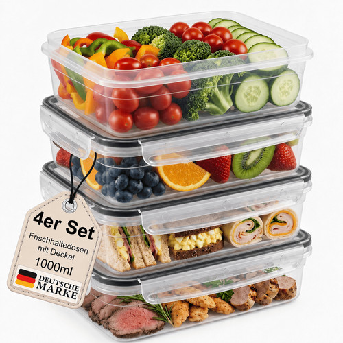 Frischhaltedosen 4er set - frischhaltedosen,