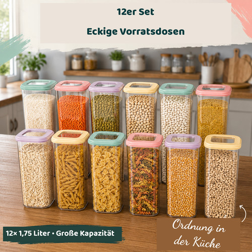 Teilig 75l vorratsdosen - 12-teilig, 1,75l