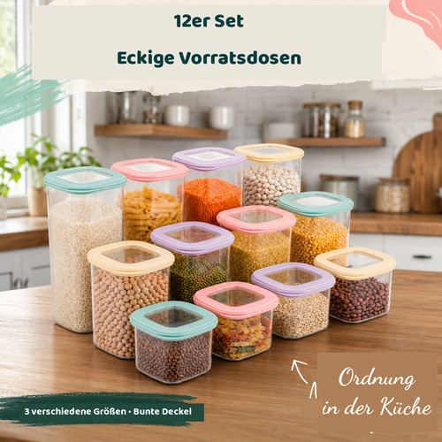 Teilig vorratsdosen set mit - 12-teilig,