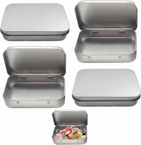 Stück blechdose mit - stück, deckel